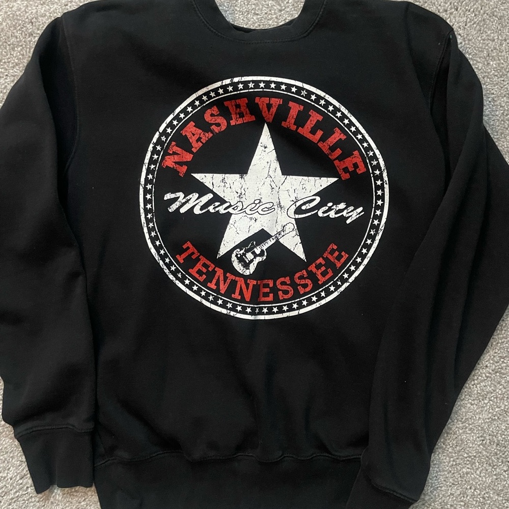 Nashville Music City Black Sweatshirt
